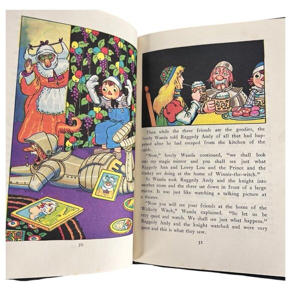 Raggedy Anns Lucky Pennies Childrens Hardcover Book Johnny Gruelle 1959 Rag Doll - Picture 9 of 12